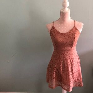 Pink lace dress